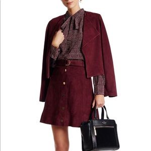Kate Spade NY suede a-line skirt